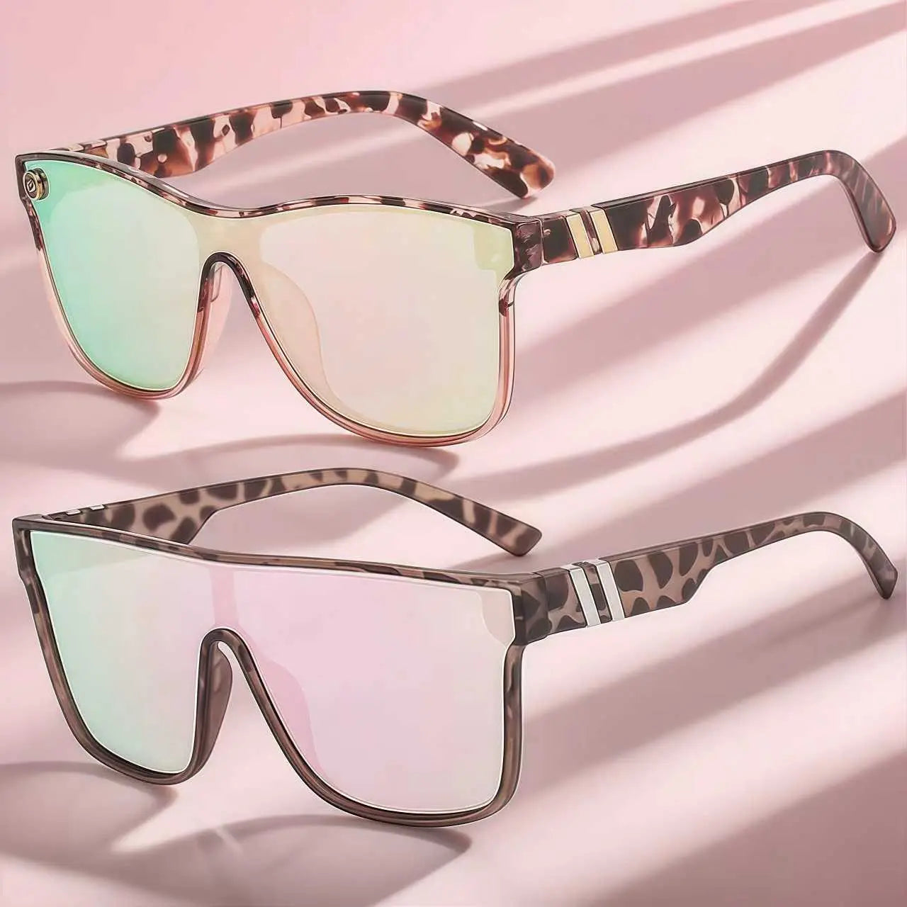 2Pcs Modern Rich Girl Sunglasses, Cute Unisex Trendy Casual Tortoiseshell Sunglasses for Everyday Use, Chic Metal Frame Cat Eye Sunglasses, Aviator Sunglasses, Outdoor Activities Travel Lightweight Durable UV Protection Tinted Lenses Sunglasses