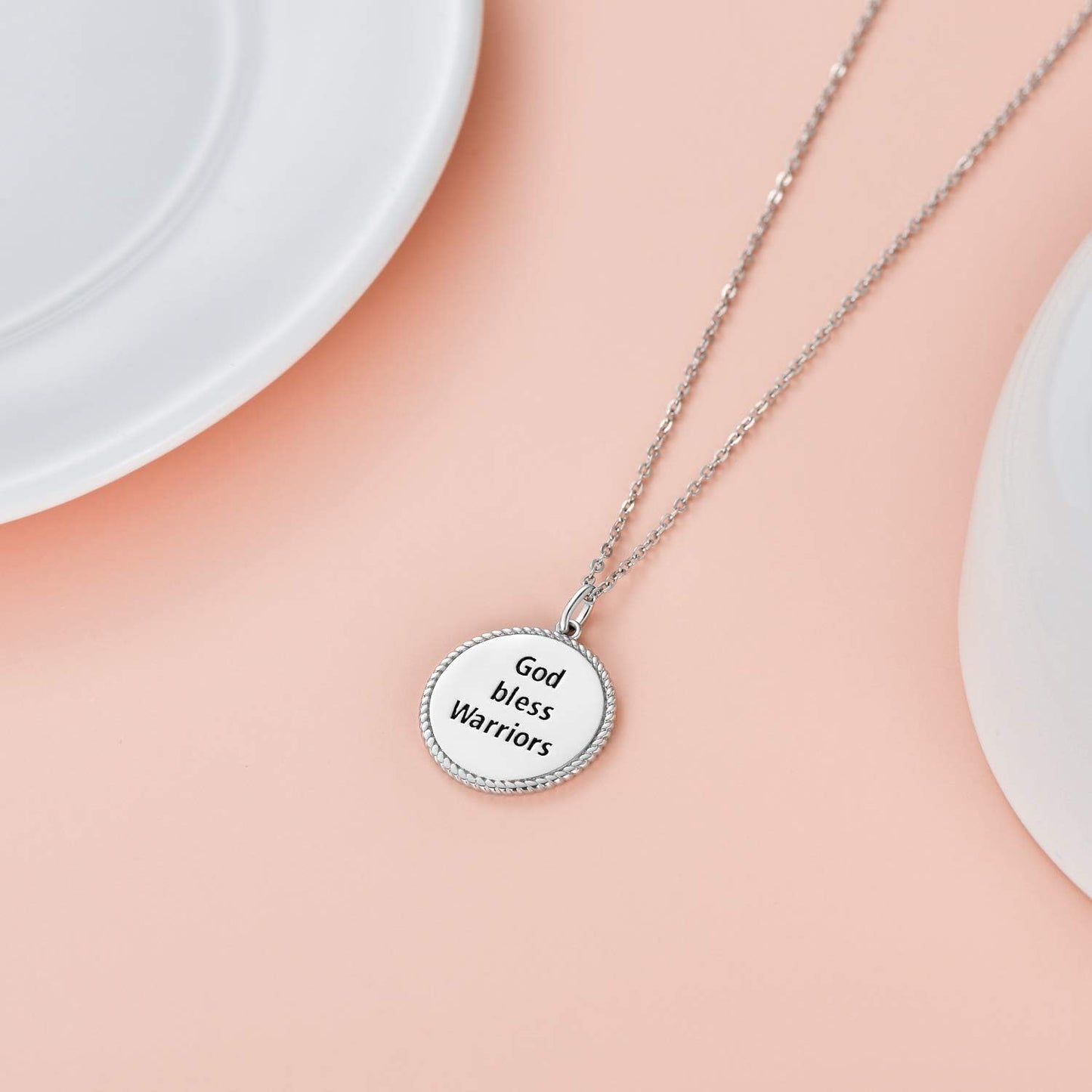 Sterling Silver Cancer Survivor Necklace Breast Ovarian Cancer Patient Gifts